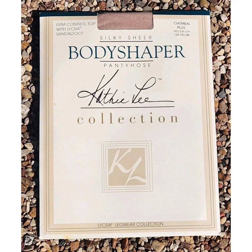 Kathie Lee BodyShaper Pantyhose Silky Sheer Plus Natural Control Top NOS Vintage